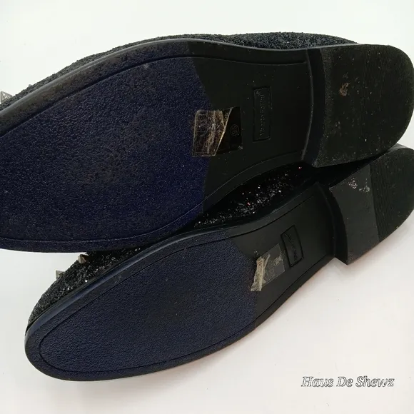 Alberto F. Men's Vintage Spike Dress Loafers Slip On Shoes Tuxedo Black