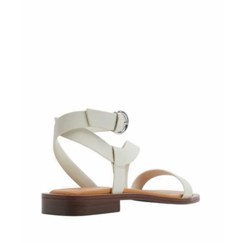 ALDO GRUGAR FLAT SANDALS - WHITE/BONE