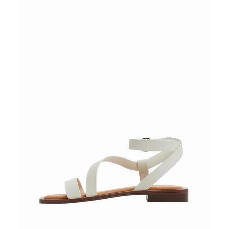 ALDO GRUGAR FLAT SANDALS - WHITE/BONE