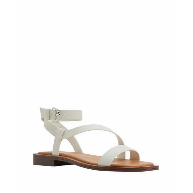 ALDO GRUGAR FLAT SANDALS - WHITE/BONE