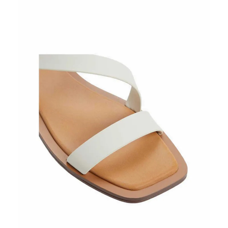 ALDO GRUGAR FLAT SANDALS - WHITE/BONE