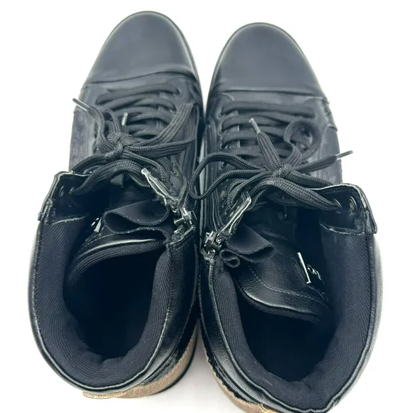 ALDO | Men's Size 9 High Top Black Sequin Gold Glitter Textured Sneakers Shoes