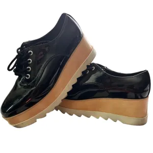 Aldo retro oxford platforms black patent leather lace up platform shoes  sz 7