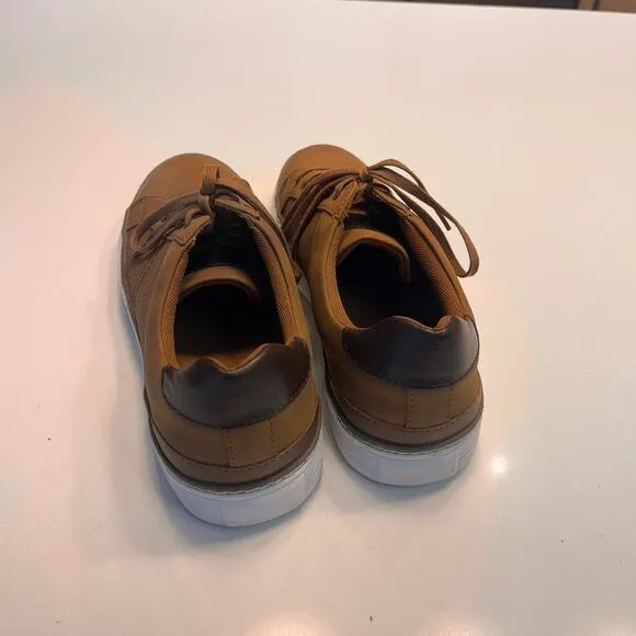 ALDO STROESCO220 Brown Lace Up Low Top Sneaker Shoes Size 9