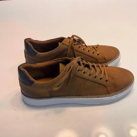 ALDO STROESCO220 Brown Lace Up Low Top Sneaker Shoes Size 9