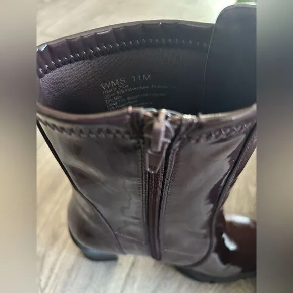 Aldo IIanna Elegant Brown  ankle book lug sole Chunky Heel Boots