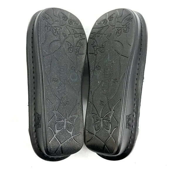 Alegria 36 Shoes Pesca Fisherman Black Leather Slip On Comfort Womens