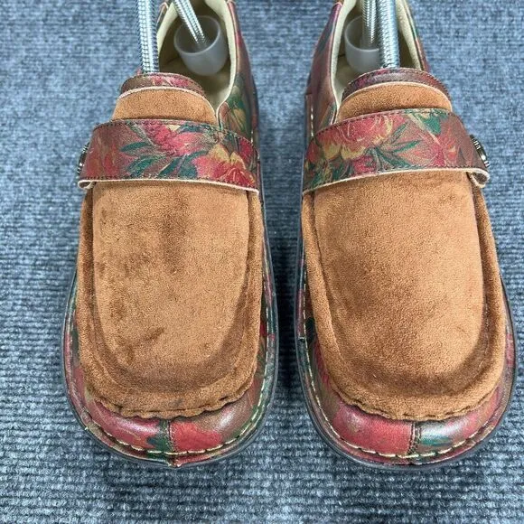 Alegria Keli Southwestern Romance Loafers Slip On Shoes Sz 40 US 10 Brown Floral