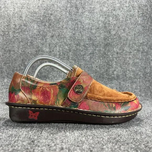 Alegria Keli Southwestern Romance Loafers Slip On Shoes Sz 40 US 10 Brown Floral