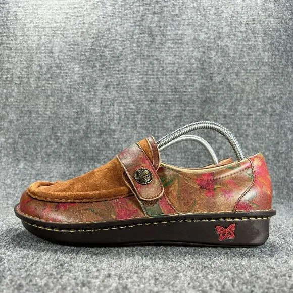 Alegria Keli Southwestern Romance Loafers Slip On Shoes Sz 40 US 10 Brown Floral