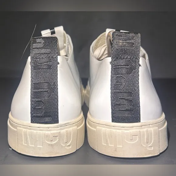 Alexander McQueen McQ &quot;Chris&quot; Dot White/Black Leather Low Top Shoes Men's US 11