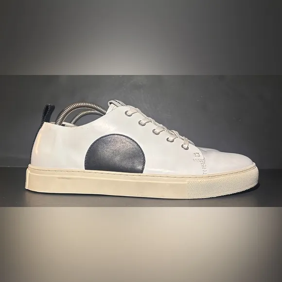 Alexander McQueen McQ &quot;Chris&quot; Dot White/Black Leather Low Top Shoes Men's US 11