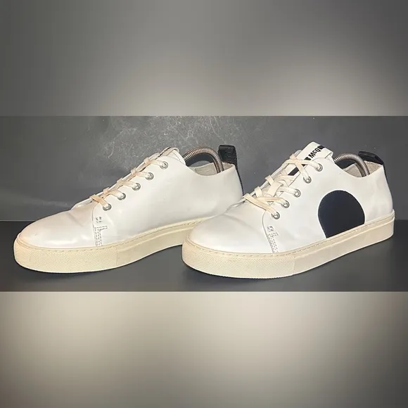 Alexander McQueen McQ &quot;Chris&quot; Dot White/Black Leather Low Top Shoes Men's US 11