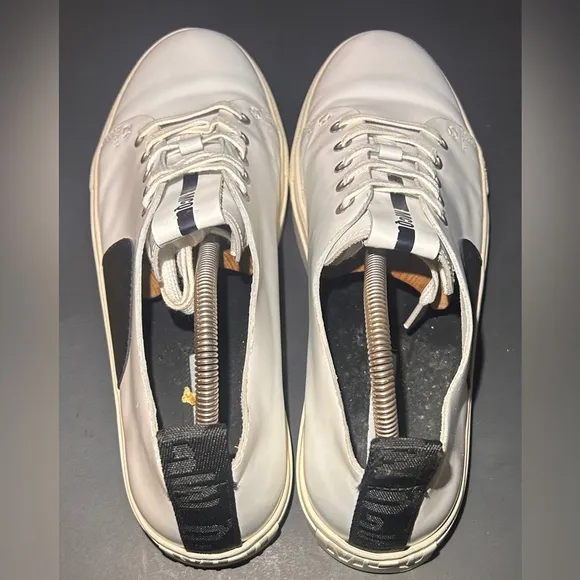 Alexander McQueen McQ &quot;Chris&quot; Dot White/Black Leather Low Top Shoes Men's US 11