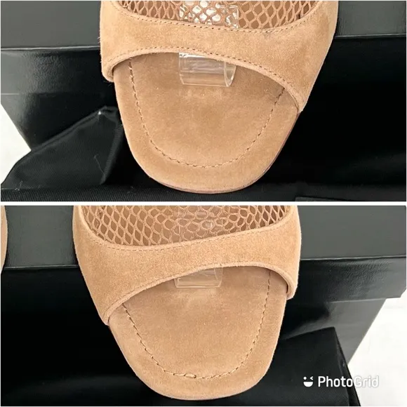 ALEXANDER WANG Piper Suede Fishnet Sandal Shoes  EU 38.5 / US 8.5  New in Box