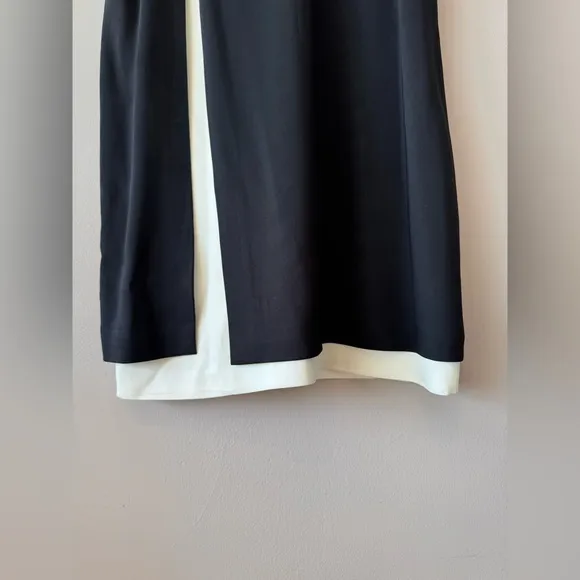 Alexander Wang Women’s Black and White Layered Crepe Dress Size 2‎