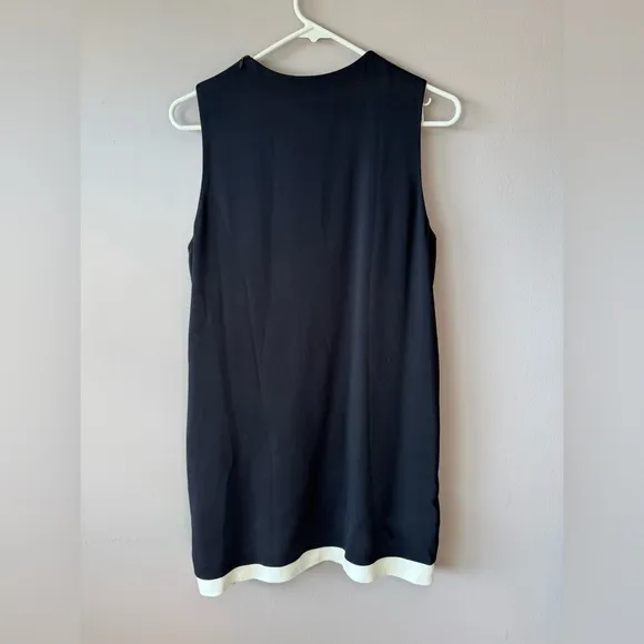 Alexander Wang Women’s Black and White Layered Crepe Dress Size 2‎