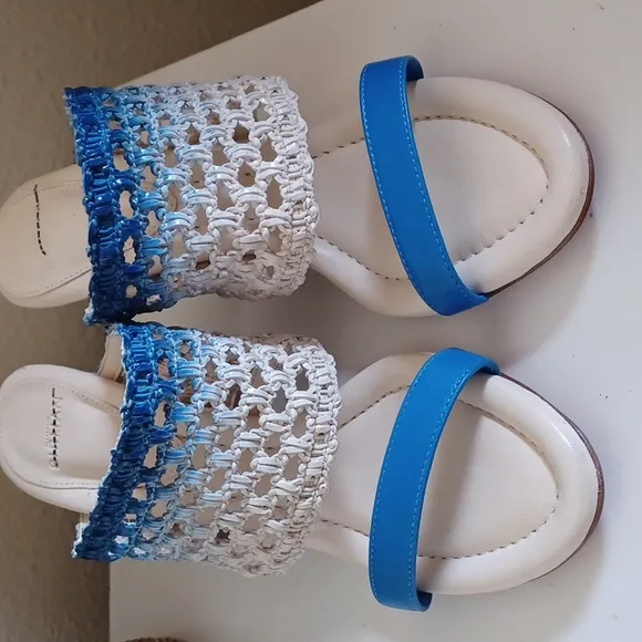 Alexandre Birman Trisha Woven Block Heel Sandals ** SZ 8 US