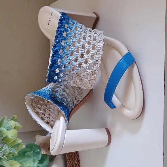 Alexandre Birman Trisha Woven Block Heel Sandals ** SZ 8 US