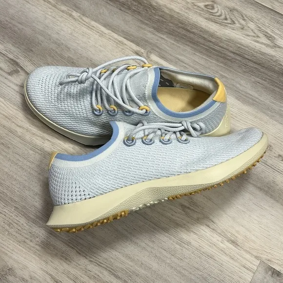 All Birds Mens Tree Dasher 2 Sneakers Running Shoes Breezy Blue Beige Hush Sole