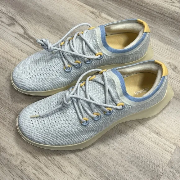 All Birds Mens Tree Dasher 2 Sneakers Running Shoes Breezy Blue Beige Hush Sole