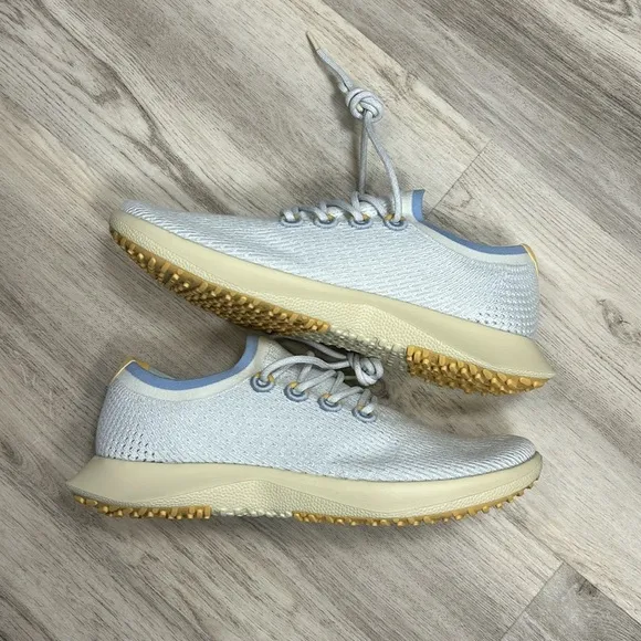 All Birds Mens Tree Dasher 2 Sneakers Running Shoes Breezy Blue Beige Hush Sole