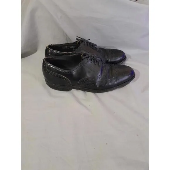 All Leather Shoes Mens 9.5 D/B Oxford Wingtip Classic Dress Shoes Vintage 00s