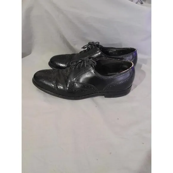 All Leather Shoes Mens 9.5 D/B Oxford Wingtip Classic Dress Shoes Vintage 00s