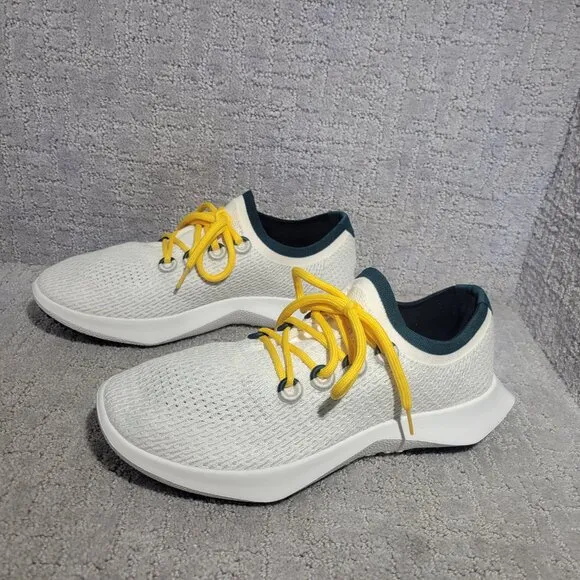 Allbirds Tree Dasher 2 Mens Size US 11 White Knit Low Top Running Sneakers Shoes