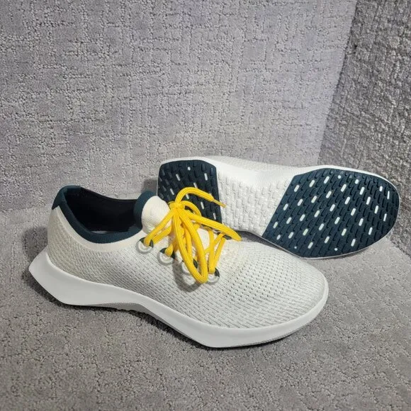 Allbirds Tree Dasher 2 Mens Size US 11 White Knit Low Top Running Sneakers Shoes
