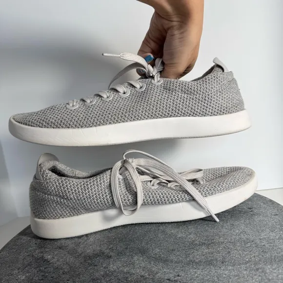Allbirds Tree Piper Tennis Shoes Wool Grey White 10
