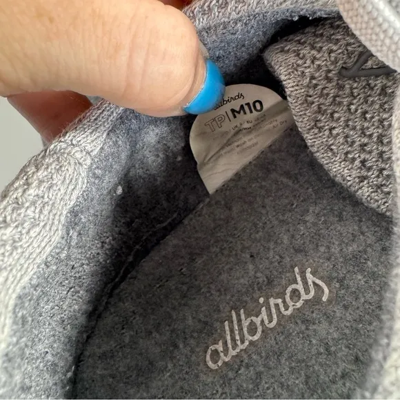 Allbirds Tree Piper Tennis Shoes Wool Grey White 10