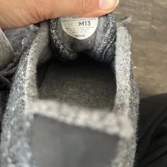 Allbirds Wool Runner Mens Size 13 Shoes Dark Gray Walking Running Sneakers
