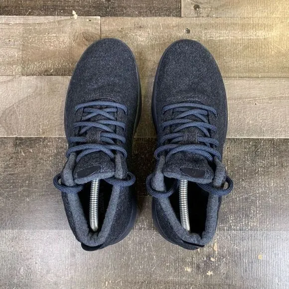 Allbirds Wool Runner Up Mizzles womens 10 Navy Blue High Top Shoes Sneakers