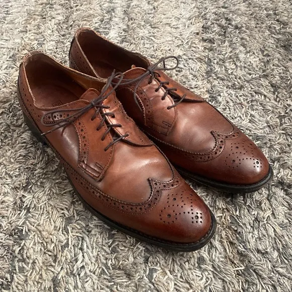 Allen Edmonds McGregor Classic Oxford Brown Leather Men's dress shoes sz 12