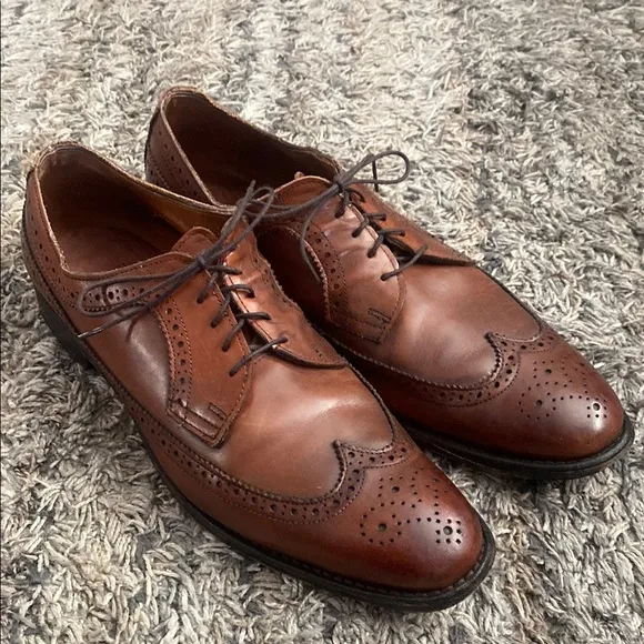 Allen Edmonds McGregor Classic Oxford Brown Leather Men's dress shoes sz 12