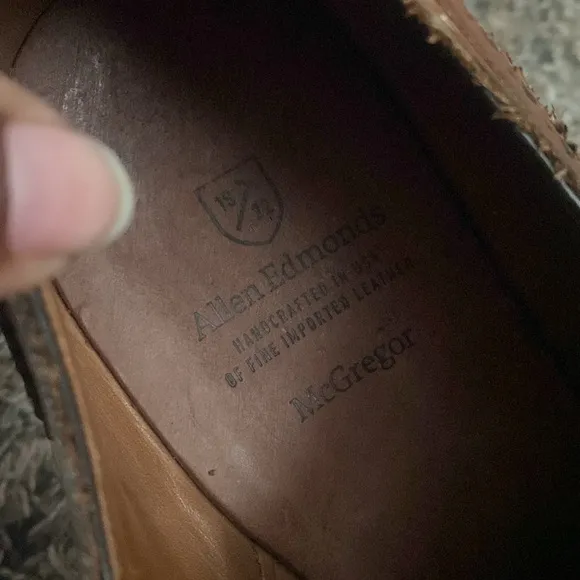 Allen Edmonds McGregor Classic Oxford Brown Leather Men's dress shoes sz 12