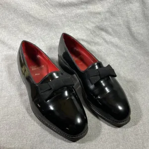 Allen Edmonds Men's Ritz Black Patent Leather Tuxedo Loafers Bow Slip On 8.5 3E