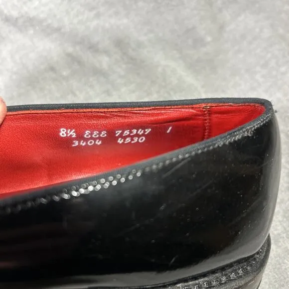 Allen Edmonds Men's Ritz Black Patent Leather Tuxedo Loafers Bow Slip On 8.5 3E
