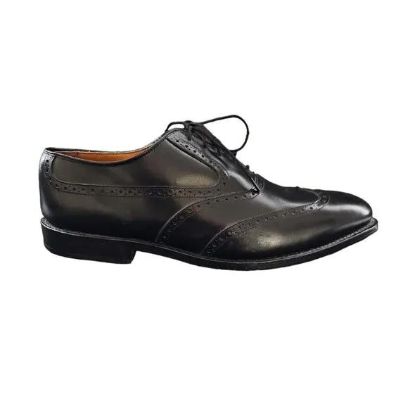 Allen Edmonds Players Dress Shoes Black Leather Wingtip Oxford Size 11.5 C