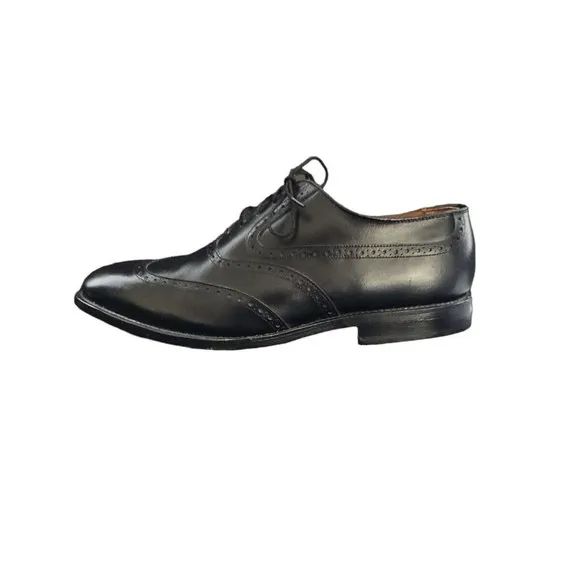 Allen Edmonds Players Dress Shoes Black Leather Wingtip Oxford Size 11.5 C