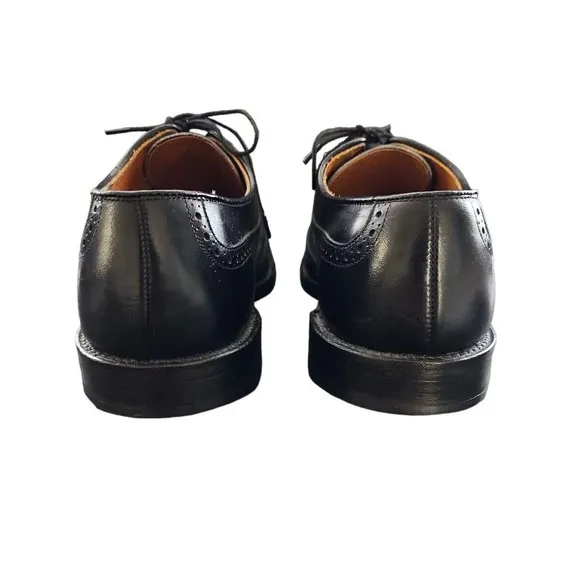 Allen Edmonds Players Dress Shoes Black Leather Wingtip Oxford Size 11.5 C