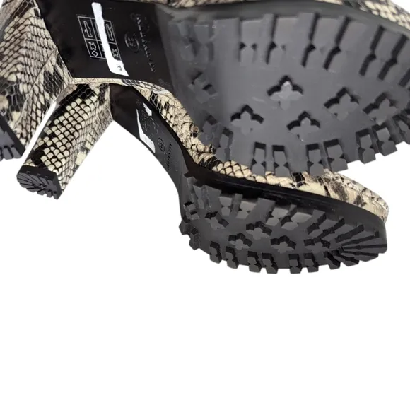 Allsaints 10cm Reptile Effect Leather MICHELA Ankle Bootie.. Size EU 39...US 8