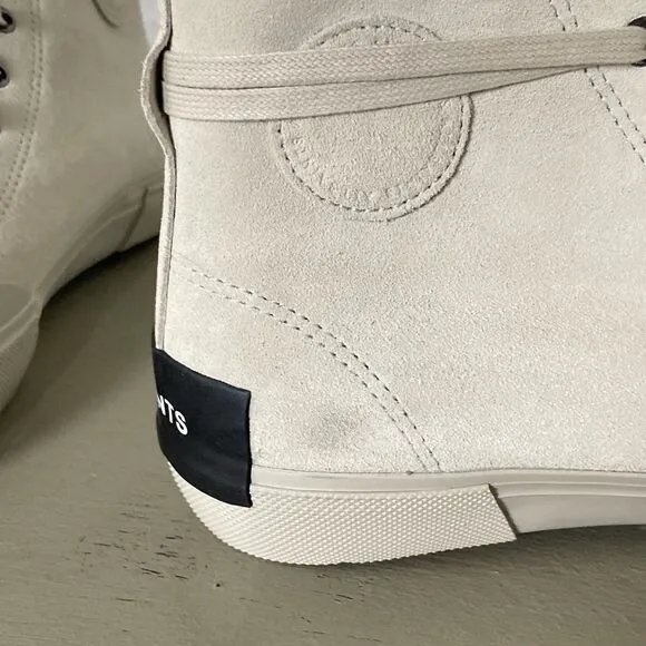 Allsaints Dumont Suede monochrome chalk white Sz EU 43 US 10 Hi Top Sneaker NWOB