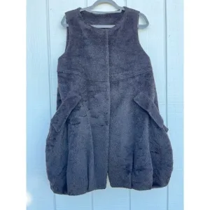 AMAZING one of a kind vintage balloony vest, hits thigh, fits like a M/L
