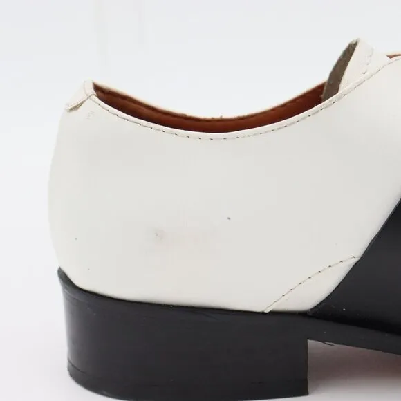 &amp; Other Stories Womens Sz 6.5‎ US White Black Leather Classic Heeled Derby Shoes