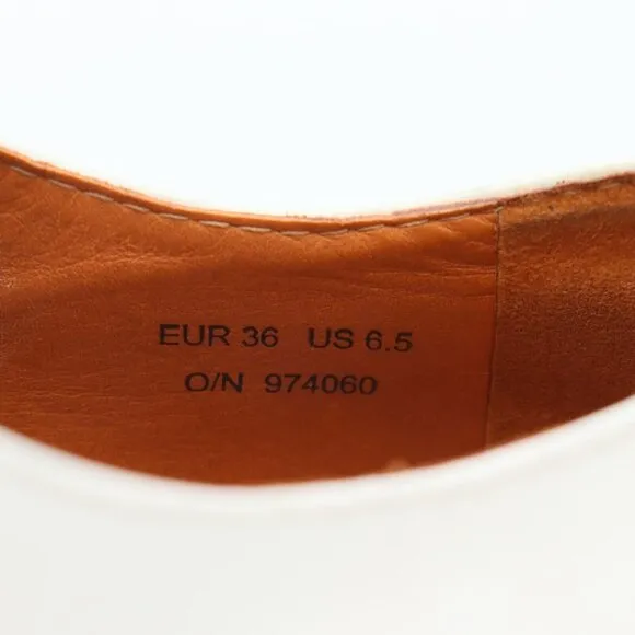 &amp; Other Stories Womens Sz 6.5‎ US White Black Leather Classic Heeled Derby Shoes