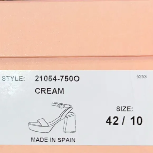 ANA PALMA Made in Spain Leather Woven Heel Sandals Ankle Strap Women EU Size 42