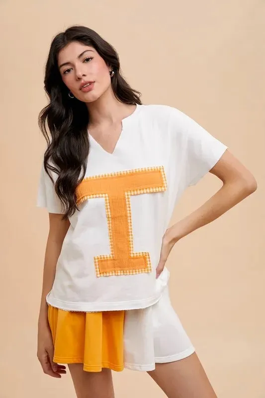 Annie Wear Color Block French Terry Flare Shorts
