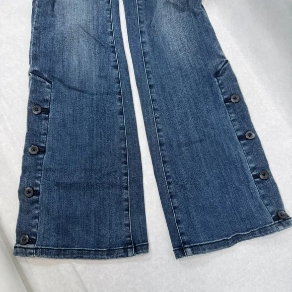 ANTHRO PILCRO High-Rise Bootcut Jeans with Button Details - Sz 24